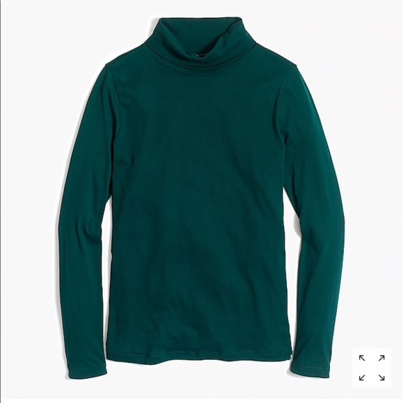 J. Crew Factory Tops - J. Crew | Mercantile Tissue Turtleneck Dark Green